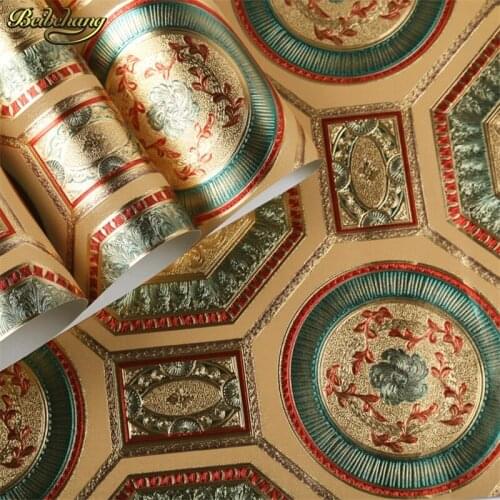 Beibehang Abstract 3D geometric Gold foil wall paper pvc wallpaper for wall design background wall papel de parede para quarto