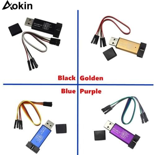 Aokin ST LINK Stlink ST-Link V2 Mini STM8 STM32 Simulator Download Programmer Programming With Cover DuPont Cable ST Link V2