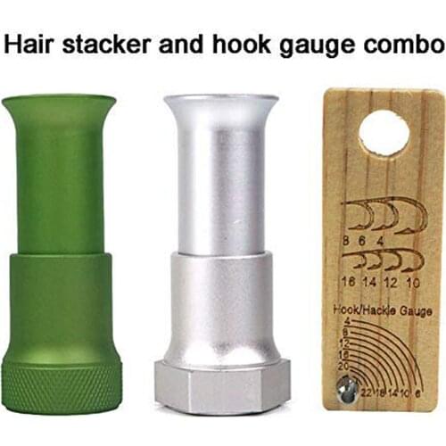Aventik Hair Stacker Fly Tying Tools And Wooden Hook Size Gauge Measure Tool Made in USA Fly Tying Tools