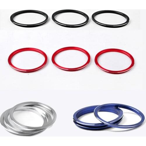 Car Interior 3pcs Aluminum Alloy Air Conditioning Decoration Knob Cover for Ford Escape Kuga Focus MK3 Subaru Forester