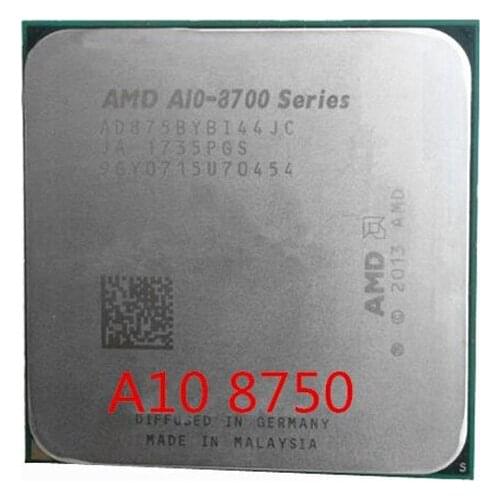 Free shipping AMD A10 8700 A10-Series PRO A10-8750B A10 8750 3.6G 65W AD875BYBI44JC Socket FM2