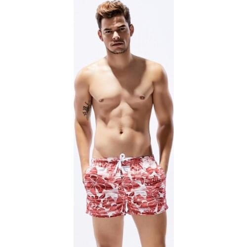 Free shipping SEOBEAN brand high quality men 's beach pants comfortable breathable Maple Leaf beach shorts