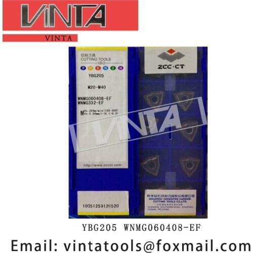 Free shipping high quality 10pcs/lots YBG205 YBG202 WNMG060408-EF cnc carbide turning inserts