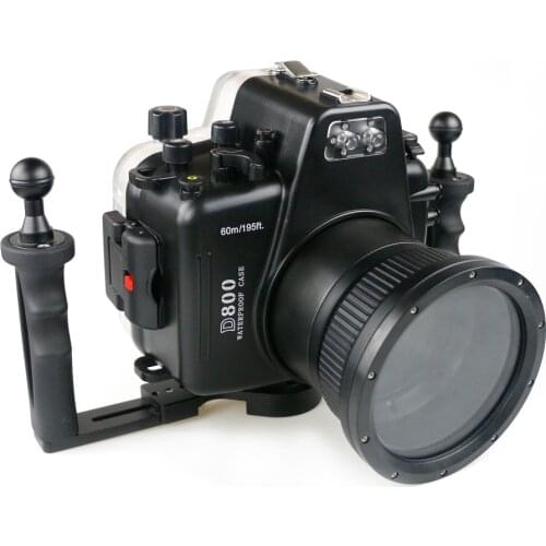 130FT/40M Underwater Depth Diving Case For Nikon D500 D750 D800 D810 105mm Lens Waterproof Camera Housing Cover Box