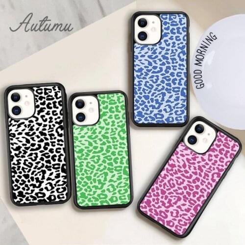 Cheetah leopard animal print Phone Case for iPhone 11 12 Pro Max mini X XR XS SE 2020 5 6S 7 8 Plus Galaxy S8 S9 S10 Cover shell
