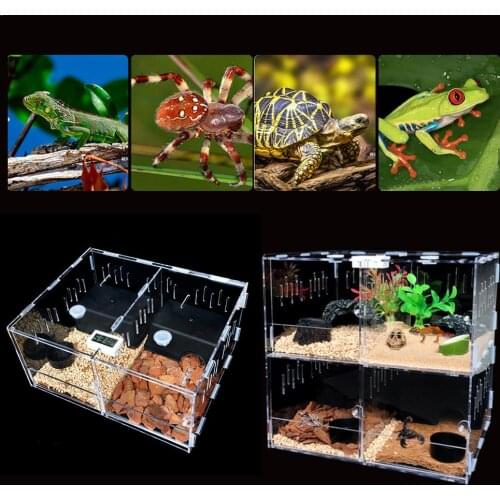 Reptile Breeding Box Acrylic Multi-storey Climbing Pet Breeding Box Spider Scorpions Transparent Insect Breathable Terrarium