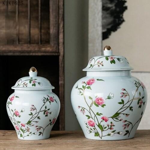 European Enamel Tea Caddy Candy Coffee Bean Storage Tank Entrance Desktop Decoration Large-capacity Multifunctional Sealed Tank