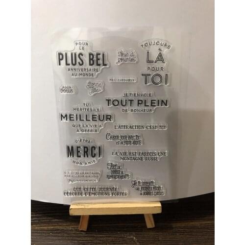 French Transparent Clear Silicone Stamp Seal DIY Scrapbooking photo Album Decorative Clear Stamp A0720