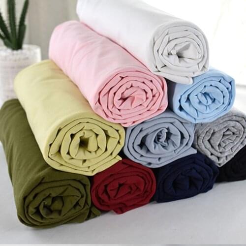 Cotton Knitted Odel Fabric Elastic Soft T-shirt Summer Textiles Recovery Breathable Jersey 2 Way Spandex Telas Costura 50X160cm