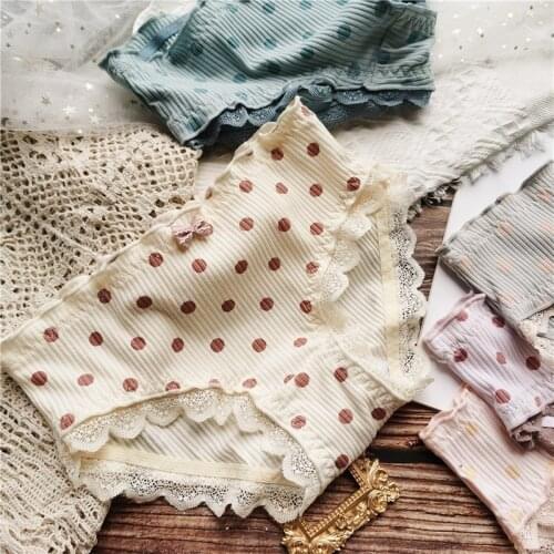 Cotton Coast Lace Underwear For Women Low Waist Briefs Cute Sweet Lingerie Sexy Seamless Transparent Ruffle Silk Panties Thong