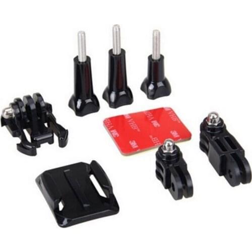 Helmet Curved Adhesive Side Mount Adapter for Helmet Shooting for GoPro Hero 8 7 6 5 4 3 For Xiaomi Yi action camera Accessories