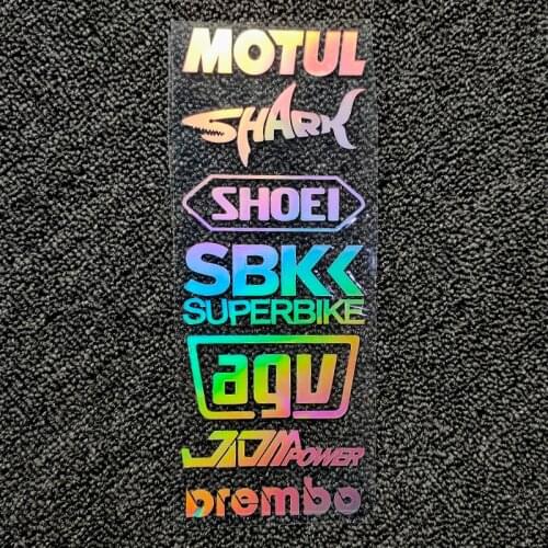 Laser Rainbow Motorcycle Side Strip Bike Helmet Sticker Car Styling Vinyl Decal For YAMAHA Tmax Honda Suzuki Kawasaki Vespa