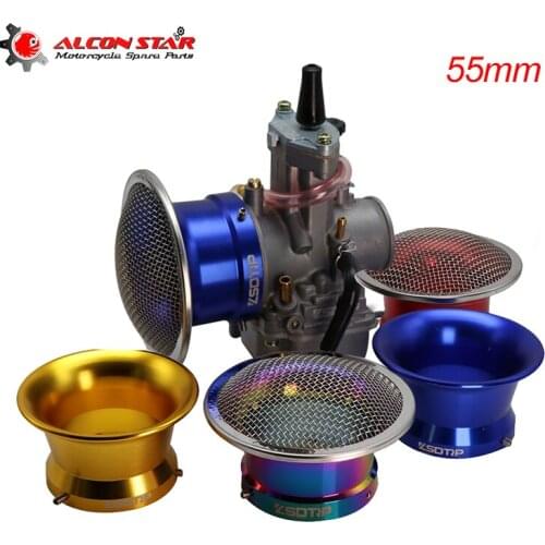 Alconstar- 55mm Modified Carburetor Air Filter Cup with Mesh Net Fit On PWK 32mm 34mm Carburetor