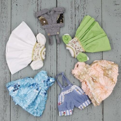 Outfits for Blyth doll Overalls Flower dress Shining skirt suit for 1/6 BJD icy dbs azone neo