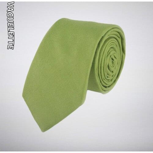 VAGUELETTE Solid Green/Yellow/Red/Black Ties For Men Skinny Cotton Handmade Casual Tie Men Wedding Party Fashion Necktie 2019