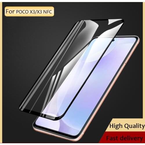 VALAM Anti-Explosion Tempered Glass For Xiaomi Poco X3 NFC Screen Protector Full Cover Protector Glass For Poco X3 NFC Glass