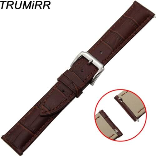 18mm 20mm 22mm Genuine Leather Watchband Quick Release Strap for Breitling Men Women Watch Band Stainless Steel Buckle Bracelet