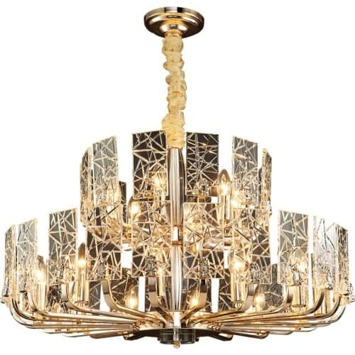 Luxurious K9 Crystal Chandeliers Lighting Luster Post Modern Creative Villa Lobby Dining Room Decor Hanging Lamps Free Shipping