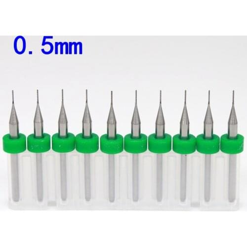 0.8mm 1.0mm 1.6mm tungsten steel PCB corn milling cutter printed circuit board dedicated jewelry cutting tools CNC tool 10pcs