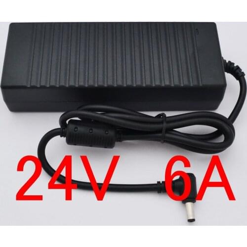 1PCS 24V6A High quality IC solutions AC 100V-240V DC 24V 6A Switch power supply, 144W LED adapter DC 5.5mm x 2.1-2.5mm