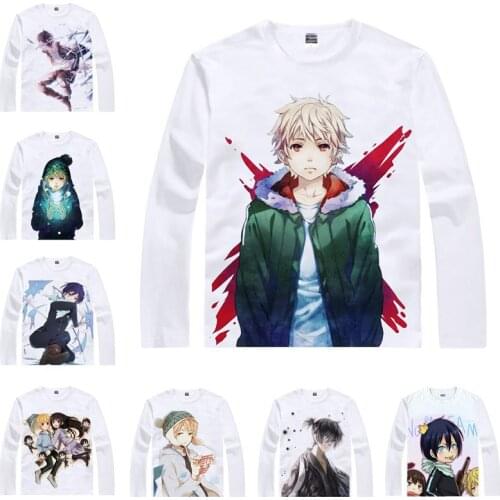 Coolprint Japanese Anime Shirt Noragami, Stray God T-Shirts Multi-style Long Sleeve Yato, Yukine Cosplay Costume Kawaii Gift