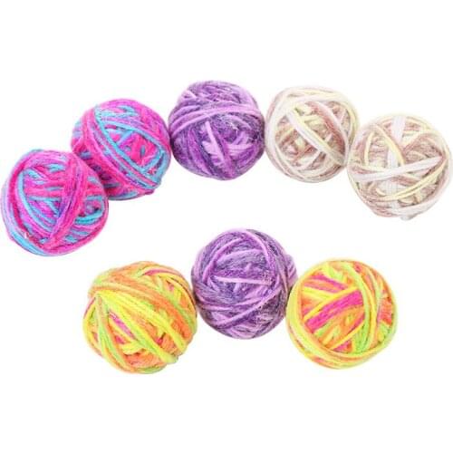 1PC Cat Toy Ball Molar Gnaw Wool Comfortable Interactive Pet Puppy Kitten Self-excited Yarn Wound Rope Fiddle Plastic Random