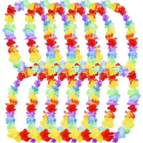 1000pcs Hawaiian Flower leis Garland Necklace Flowers Fancy Dress Party Hawaii Beach Fun Wedding Party Gift Decoration SN269