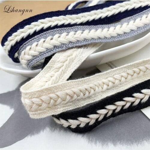 20 Yards Herringbone Tape 6 colors 100% Cotton Woven Ribbon Decoration Tape Jacquard Webbing Handmade Diy Accessories Width 15MM