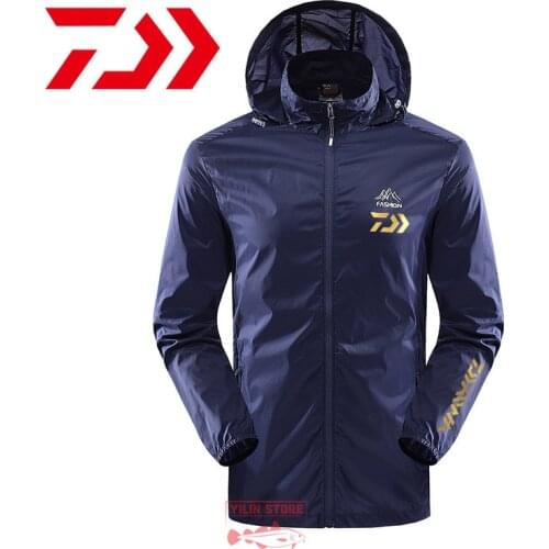 2021 Daiwa Fishing Clothing Summer Shirt Ultra-thin Jacket Men Coat Outdoor Sun Protection Clothing Waterproof Fishing Jacket