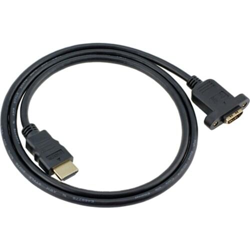 28AWG HDMI- compatible Extension Male to Female Panel Mount Cable CL2 Rated 1080P 0.3M / 0.6M 1M / 1.5M (with screw)