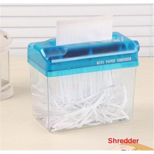 40pcs New Mini Desktop Handbook Cutting Paper Paper Cutting Paper ABS Material ,3MM Shredded Thickness Hand Shredder transparent