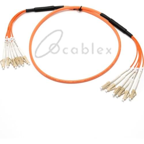 6 Pieces Armored LC UPC-SC UPC 2.0mm Armored Fiber Pigtail Patch Cord Jumper Cable MM OM2 Simplex Optic for Network Pigtail