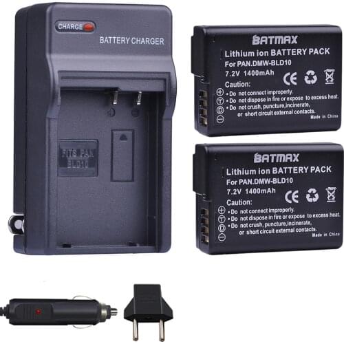 2Pcs 1400mAh DMW-BLD10E DMW BLD10E BLD10 BLD10PP Battery + Charger for Panasonic LUMIX DMC-GX1GK GX1 GF2 G3 DMW-BLD10E BLD10 PP