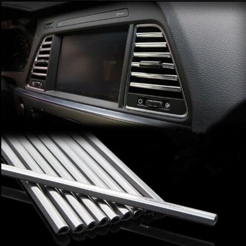 Car styling U Shaped DIY Air Vent Grille Decoration Strip for Mercedes Benz A180 A200 A260 W203 W210 W211 AMG W204 C E S CLS CLK