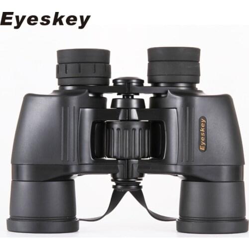 Eyeskey 8x40 Porro Binoculars Telescope Bak4 Prism Optics Camping Hunting Scopes Fold Down Eyecups with Neck Strap Carry Bag