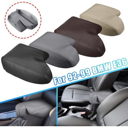 Center Console Leather Armrest Lid Cover Microfiber Leather Seat Box For BMW E36 318i 320i 323i 235i 1990 1992-1999 4 Color