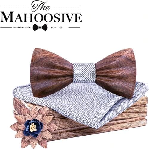 2019 Wood Wooden Bow Tie camisas mujer Floral Bowtie modis gravata tie ties for men cravate homme noeud papillon chemise femme
