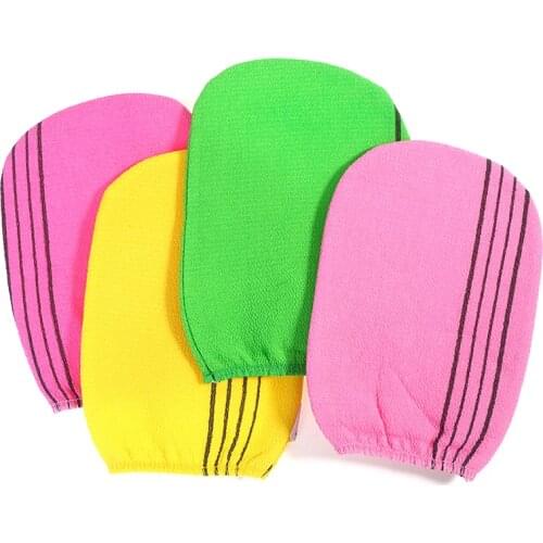 4pcs/Set Double-Sided Towel Korean Exfoliating Bath Washcloth Shower Spa Exfoliator Two-Sided Bath Glove Body Cleaning Tool