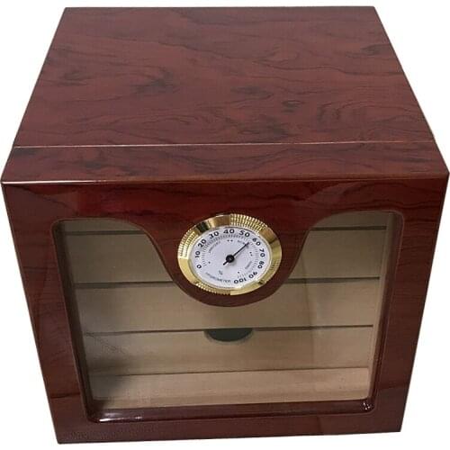 Cohiba High-end Piano Finish Cedar Wood Cigar Humidor Cabinet Humidor Box Tobacco Case Box Holder With Humidifier Hygrometer