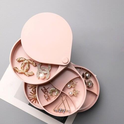 Creative Rotating Jewelry Storage Box Multi-Layer Display Storage Box Home Dresser Cosmetic Storage Box