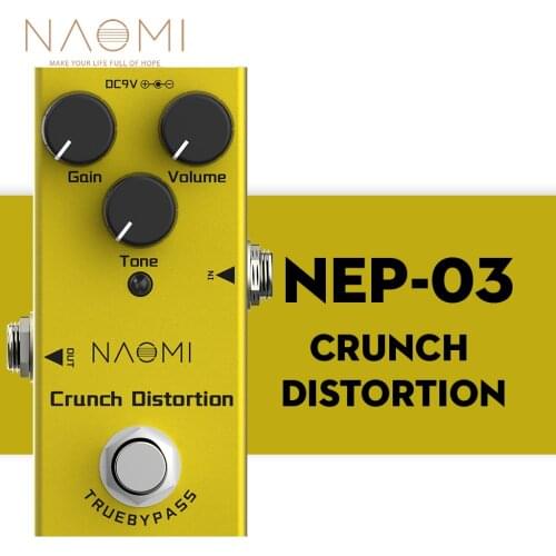 NAOMI Mini Distortion Pedal NEP-03 Guitar Effect Pedal DC 9V True Bypass For Electric Guitar Parts