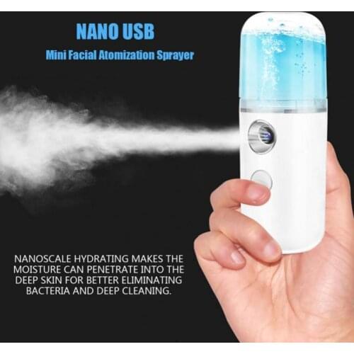 30ML Mini Nano Facial Sprayer USB Nebulizer Face Steamer Humidifier Hydrating Anti-aging Wrinkle Women Beauty Skin Care Tools