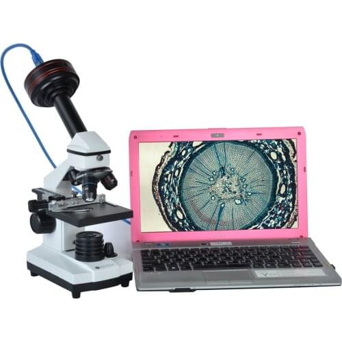 Monocular 40X-400X Biological Microscope for Students LAB Education Science+5.0MP HD 1/2" CMOS Digital Industry Microscope Camra