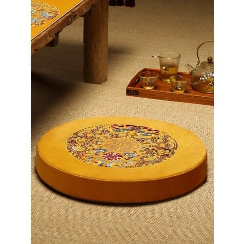 Futon Cushion round Ground Meditation Cushion Meditation Cushion Buddhist Pray Cushion Household Removable and Washable Cushion