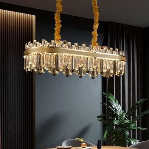 Post modern living room chandelier crystal lamp new modern simple designer study guest room bedroom lighting