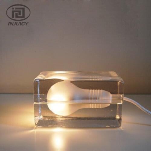 Post-modern Glass LED Desk Lamp Ice Crystal Glass Reading Lamp Study Bedside Table Lighting For Bedroom Cafe Bar Store Decor