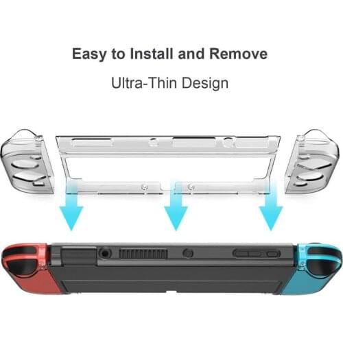 Transparent TPU Protective Case For Switch OLED Gamepad Screen Clear Soft Cover Console Anti-fall Shockproof Anti-Scratch Shell