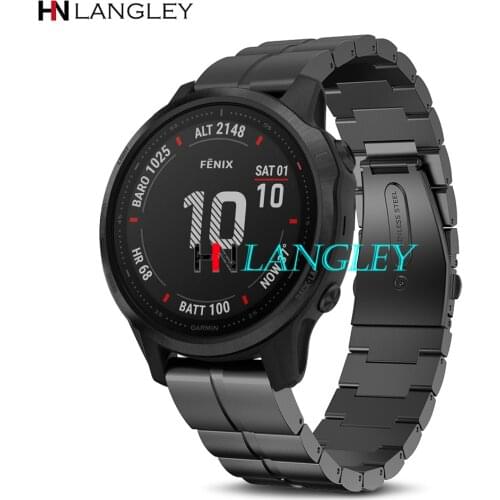 For Garmin Fenix 6 6S 6X Pro Plus Band Quick Release Easy Fit Watch Strap Double Button Clasp Compatible for Fenix 6 20/22/26 mm