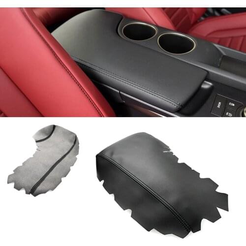 RHD For Lexus IS250 IS350 2014 2015 2016 2017 Microfiber Leather Interior Center Console Armrest Box Pad Cover Trim Bench Seat