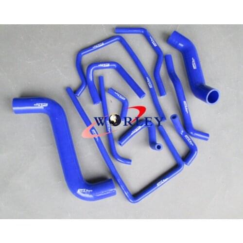 FOR Subaru Impreza WRX/STi GDA/GDB EJ207 02-07 silicone radiator&heater BLUE hose